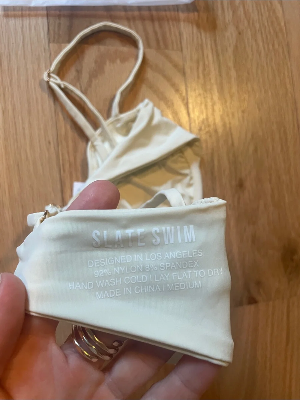 Slate Swim Cream Underwire Bikini Top
